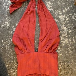 Free people halter crop top